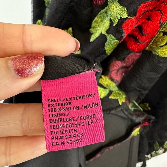 Betsey Johnson Black and Red Floral Dress - Picture 13 of 14